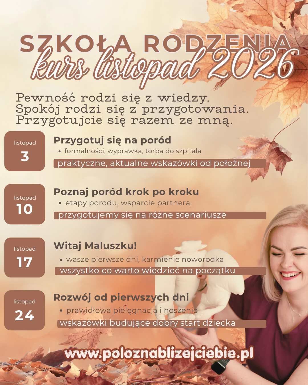 Szkoła Rodzenia Grupowa - EDYCJA LISTOPAD 2026